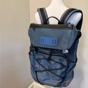 Coach Men's Navy Convertible Flap Backpack